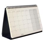 Conceptum Desktop Planner 2025 Hardcover Softwave Surface Month To View Freestanding 300x143x18mm Black 50294SG