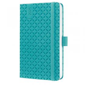 Jolie Diary 2025 Approx A6 Hardcover Thermo PU Week To View Flair 95x150x16mm Aqua Green 50301SG