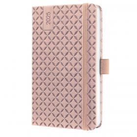 Jolie Diary 2025 Approx A6 Hardcover Thermo PU Week To View Flair 95x150x16mm Pearl Rose 50322SG