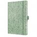 Jolie Diary 2025 Approx A5 Hardcover Matt Embossed Gloss Varnish Week To View 135x203x16mm Green Floral 50371SG