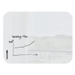 Artverum Magnetic Glass Drywipe Board Rounded Corners 1200x900mm  - GL304 50469SG