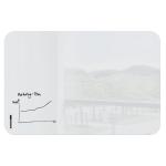 Artverum Magnetic Glass Drywipe Board Rounded Corners 1800x1200mm  - GL306 50483SG