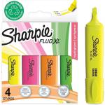 Sharpie Fluo XL Highlighters Chisel Tip Assorted Fluorescent Colours (Pack 4) - 2190473 50532NR