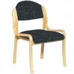 Wood Framed Stackable Side Chair BK