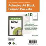 Self Adhesive A4 Black Display Frames with Magnetic Closure (Pack 10) 50667PL