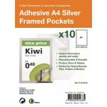 Pelltech Repositionable Self-Adhesive Magnetic Display Frame Holder A4 Silver (Pack 10) - P1815010 50674PL