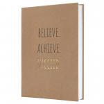 Sigel Jolie Notebook A5 Hardcover A5 152x203x19mm Kraft Paper Cover 192 100gsm Ruled Pages With Embossed Believe Achieve Succeed - JN803 50693SG