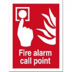 Seco Fire Fighting Rquipment Safety Sign Fire Alarm Call Point Self Adhesive Vinyl 150 x 200mm - FF073SAV-150X200 50863SS