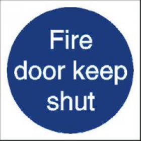 Stewart Superior Fire Door Keep Shut Sign 100x100mm - M014SAV-100X100 50870SS