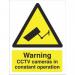 SECO Warning Safety Sign CCTV Cameras In Constant Operation Self Adhesive Vinyl 150 x 200mm - W0143SAV-150X200 50877SS