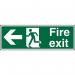 SECO Safe Procedure Safety Sign Fire Exit Man Running and Arrow Pointing Left Self Adhesive Vinyl 450 x 150mm - SP120SAV-450X150 50884SS