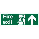 Seco Safe Procedure Safety Sign Fire Exit Man Running and Arrow Pointing Up Self Adhesive Vinyl 450 x 150mm - SP129SAV-450X150 50905SS