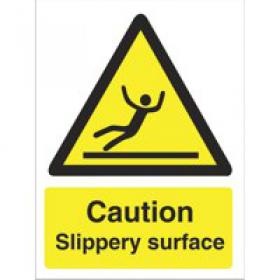 Seco Warning Safety Sign Caution Slippery Surface Sign Self Adhesive Vinyl 150 x 200mm - W0134SAV-150X200 50919SS