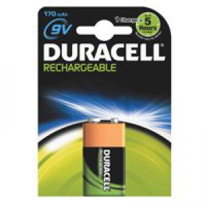 Duracell 9V Rechargeable Battrery Accu NiMH 170mAh - DURHR22B1 50980AA