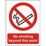 No Smoking Beyond Sign