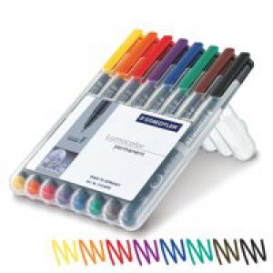 Staedtler 318 Lumocolor Permanent Pen Fine 0.6mm Line Wallet Assorted