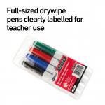 Show-me Teacher Drywipe Marker Assorted Colours (Pack 4) - STM4 51330EA