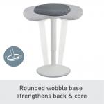 Leitz Ergo Active Standing Stool With Comfort Seat Light Grey - 65450085 51449AC