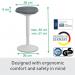 Leitz Ergo Active Standing Stool With Comfort Seat Light Grey - 65450085