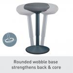 Leitz Ergo Active Standing Stool With Comfort Seat Dark Grey - 65450089 51456AC