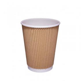 ValueX Hot Drink Cup Kraft Ripple 12oz (Pack 25) - 0511053 51927CP