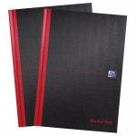 Black n Red Casebound Notebook Ruled 192 Pages A4 Black (Pack 2) - 400155360 52065HB