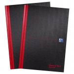 Black n Red Casebound Notebook Ruled 192 Pages Recycled A4 (Pack 2) - 400194939 52086HB