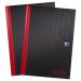 Black n Red Casebound Notebook Ruled 192 Pages Recycled A4 (Pack 2) - 400194939 52086HB