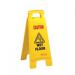ValueX Caution Wet Floor Plastic Sign Yellow 0905001 52263CP