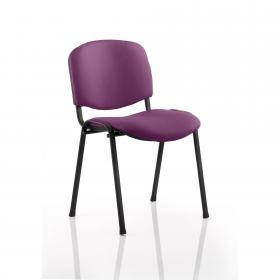 Dynamic ISO Stacking Chair Bespoke Tansy Purple Fabric Black Frame - KCUP0312 52506DY