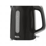 Breville Bold Electric 3kW Kettle 1.7L capacity Fast Boil Black Gloss & Silver Chrome - VKT221 52877NR