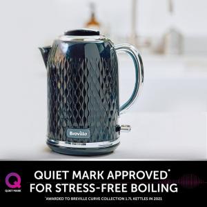 Breville Curve Electric 3kW Kettle 1.7L capacity Fast Boil Black &