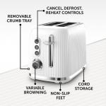 Breville Bold Variable 2-Slice Toaster White & Silver Chrome  - VTR037 52947NR