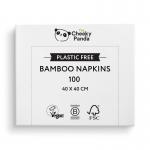 Cheeky Panda Sustainable Large Bamboo Napkins 40 x 40cm 100 Napkins Per Pack (Pack 4) - PFCNAPKXL4 53122CY