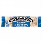 The photograph captures a pack of 12 Ferrero Snacks Eat Natural Cashew & Blueberry Fruit & Nut Gluten Free Bars. The bars are neatly lined up, showcasing their delicious cashew and blueberry filling. The packaging is eye-catching with a clear image of the bar and its ingredients.