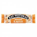 The image shows a pack of 12 Ferrero Snacks Eat Natural Almond Apricot & Yoghurt Fruit & Nut Gluten Free Bars, each weighing 40g. The bars are individually wrapped and have a light brown color with visible chunks of nuts, fruits, and yoghurt. The packaging features the brand logo and product name.