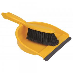 Photos - Household Cleaning Tool A&D Dustpan & Brush Set Yellow - 0906067 53430CP 