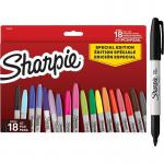 Sharpie Fine Permenant Marker Assorted Colours (Pack 18) - 2204015 53458NR