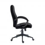 Nautilus Designs Dorset High Back Fabric Executive Office Chair With Padded Fixed Arms Black - BCFB432BK 53465NA