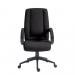 Nautilus Designs Dorset High Back Fabric Executive Office Chair With Padded Fixed Arms Black - BCFB432BK