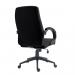 Nautilus Designs Dorset High Back Fabric Executive Office Chair With Padded Fixed Arms Black - BCFB432BK