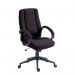 Nautilus Designs Dorset High Back Fabric Executive Office Chair With Padded Fixed Arms Black - BCFB432BK 53465NA