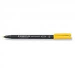 Staedtler Lumocolor 318 Permanent Pen Fine 0.6mm Yellow PK10 53467SP