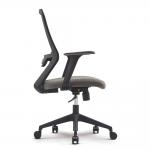 Nautilus Designs Orbit High Back Mesh Task Operator Office Chair Two Tone Design With Fixed Arms BlackGrey - BCMV630BK-GY