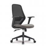 Nautilus Designs Orbit High Back Mesh Task Operator Office Chair Two Tone Design With Fixed Arms BlackGrey - BCMV630BK-GY 53493NA