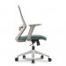 Nautilus Designs Orbit High Back Mesh Task Operator Office Chair Two Tone Design With Fixed Arms GreyTeal - BCMV630GY-TL