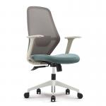 Nautilus Designs Orbit High Back Mesh Task Operator Office Chair Two Tone Design With Fixed Arms GreyTeal - BCMV630GY-TL 53500NA