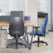 Nautilus Designs Harrison High Back Operator Office Chair With Height Adjustable Back and Arms Blue - BCFK384BL