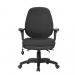 Nautilus Designs Harrison High Back Operator Office Chair With Height Adjustable Back and Arms Black - BCFK384BK