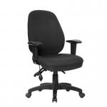 Nautilus Designs Harrison High Back Operator Office Chair With Height Adjustable Back and Arms Black - BCFK384BK 53514NA